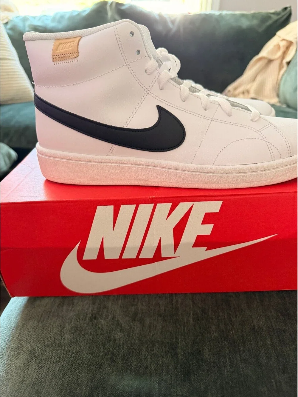 Nike Court Royale 2 Mid White/Black Men's Sneakers Size 10.5